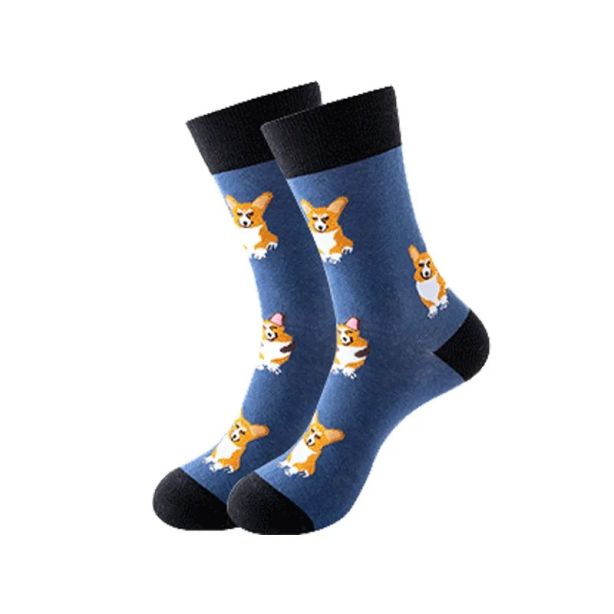 Kuviolliset sukat – Corgi, one size