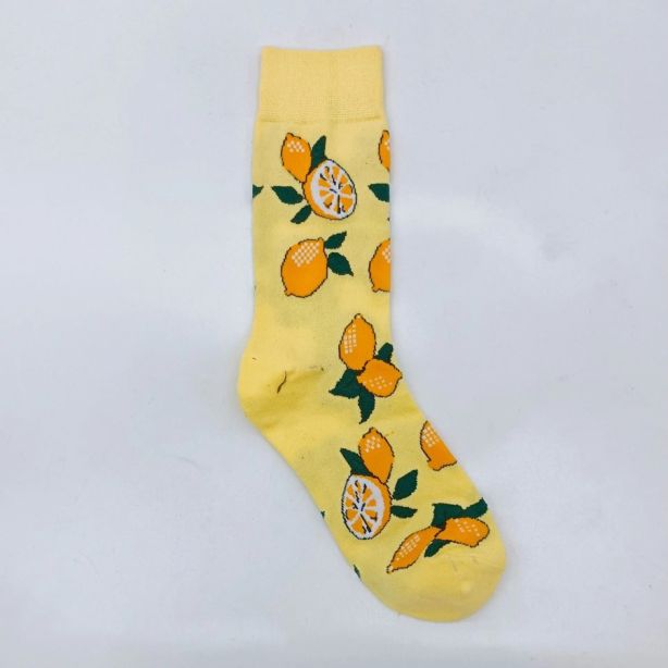 Kuviolliset sukat – Sitruuna, one size
