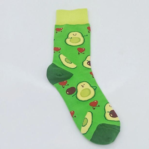 Kuviolliset sukat – Avokado, one size
