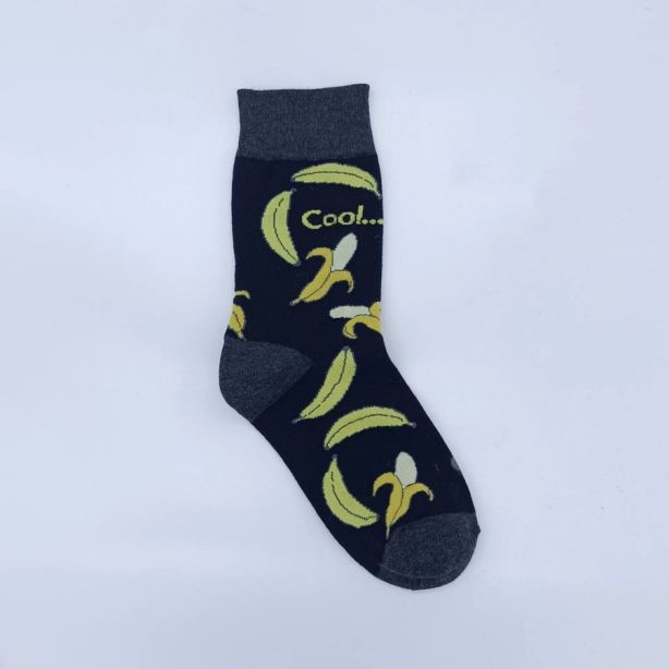 Kuviolliset sukat – Banaani, one size