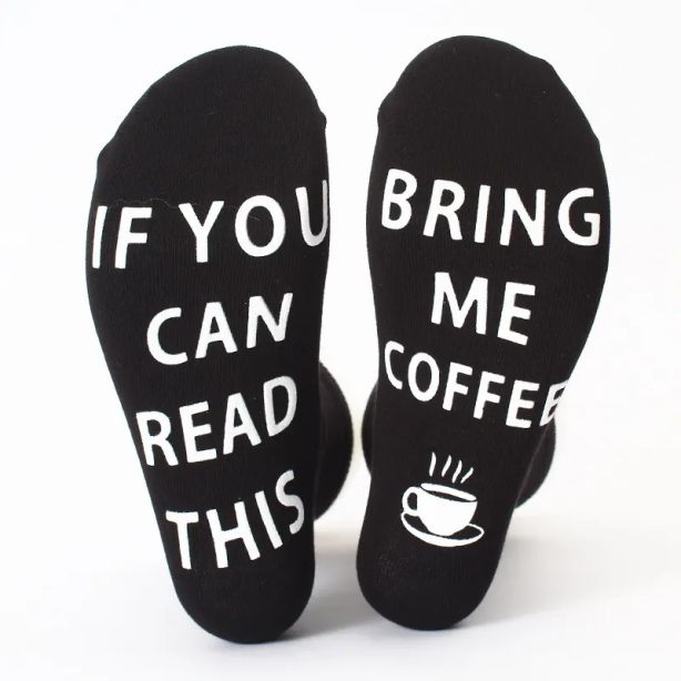 Kuviolliset sukat – Bring Me Coffee -sukat