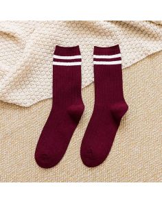 Miesten puuvillasekoitesukat – Viininpunainen, one size