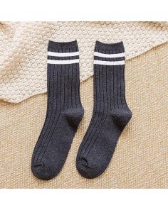 Miesten puuvillasekoitesukat – Tummanharmaa, one size