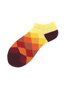 Taiteelliset nilkkasukat – Retro argyle, 36-44