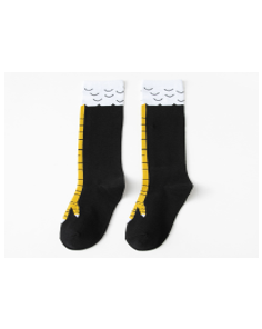 Kuviolliset sukat – Calf Socks, musta keltainen