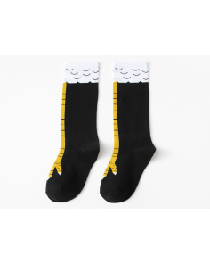 Kuviolliset sukat – Calf Socks, musta keltainen
